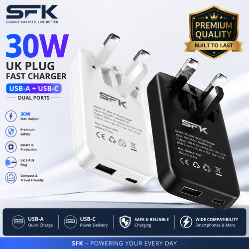 30w fast charging plug - fast, dual
