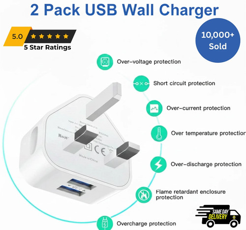 Pin dual usb - uk, charger