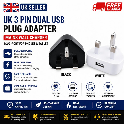 Pin dual usb plug adapter - 3,
