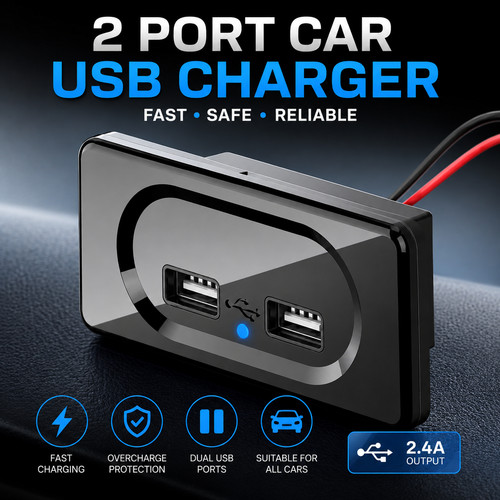 Port car usb charger dual - port,