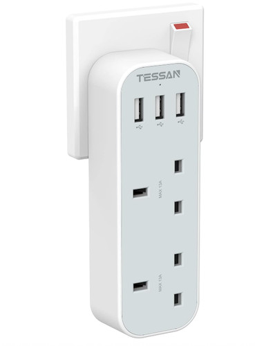 Double plug adaptor with - double,