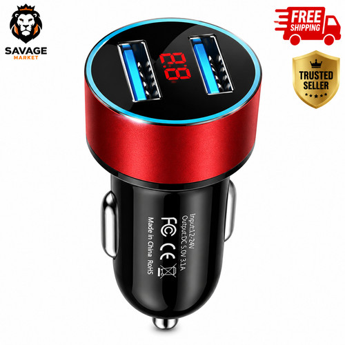 Dual usb fast car charger - dual,