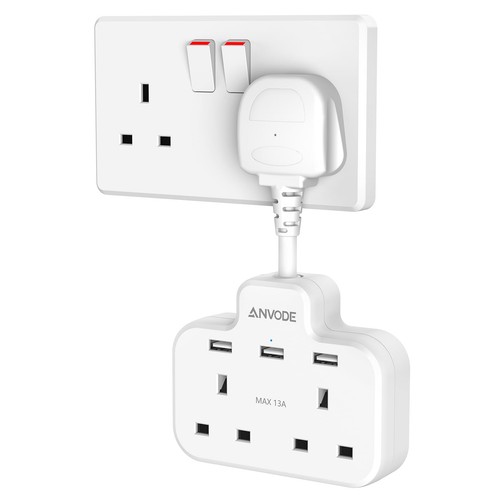 Double plug adaptor with usb - adaptor, 2