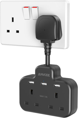 Double plug adaptor - plug, usb