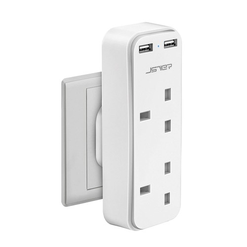 Double plug adaptor with - adaptor,