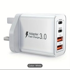 USB C Plug, 40W 4-Port Fast