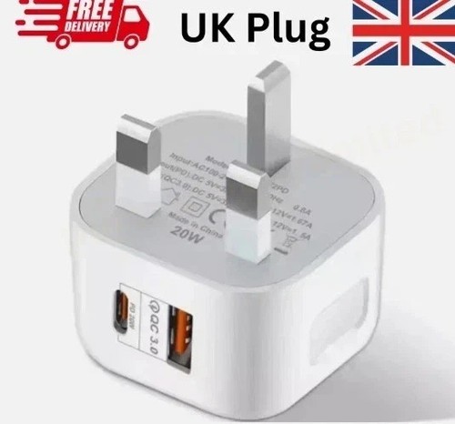 Fast charging dual port plug - charging,