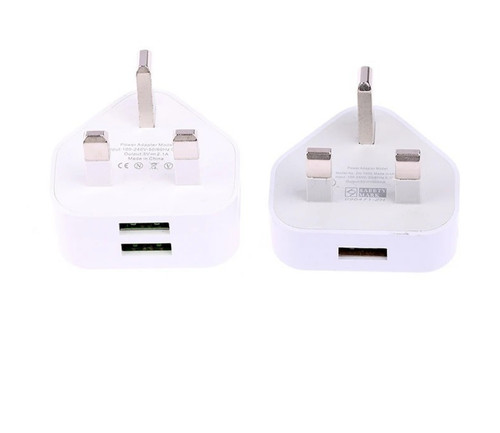 Pin dual usb plug adapter - uk, 3