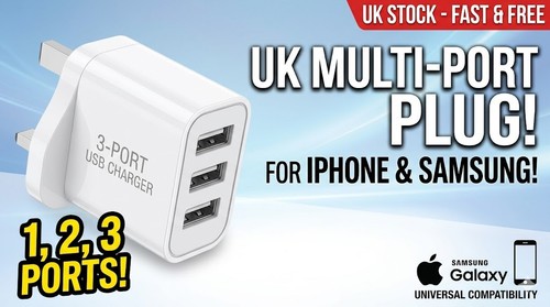 Multi port usb wall charger - port,