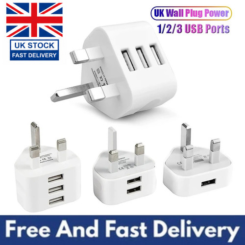 Pin dual usb plug - uk,