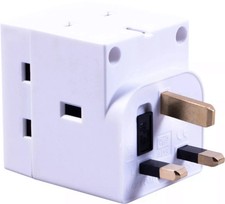 2X3 WAY ADAPTOR 3 PIN MAINS