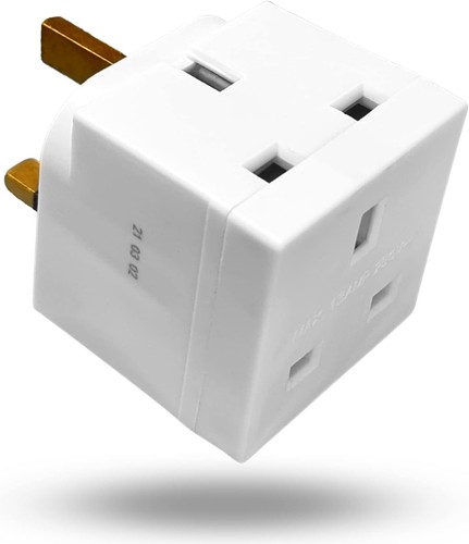 Two way double plug adapter - way,