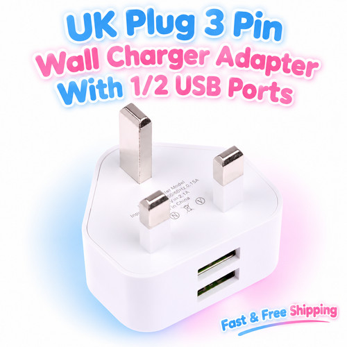 Usb mains 3pin - 2a,