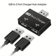 USB 2.0 Male to Twin Charger