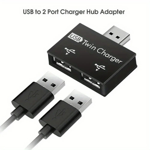 Usb male twin - male, charger