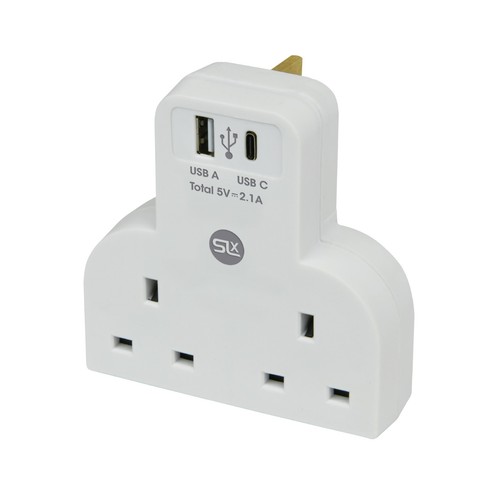 Slx double plug adaptor - double, with