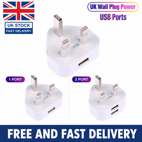 Pin dual usb plug - uk,