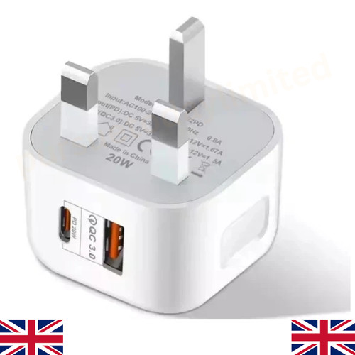 Fast charging dual port plug - dual,