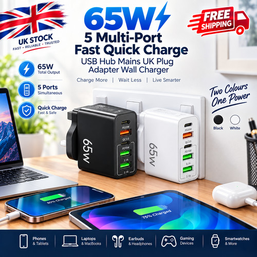 65w multi port - fast, quick