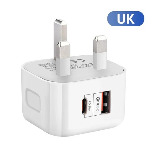 Fast charging dual port plug - port,