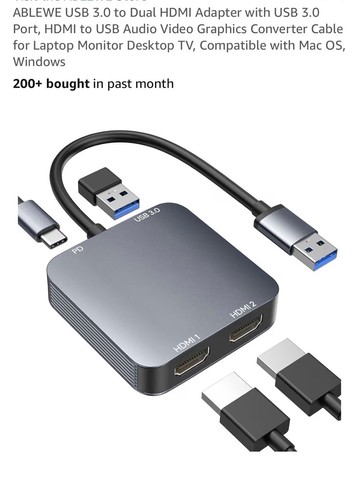 Dual hdmi adaptor - hdmi,