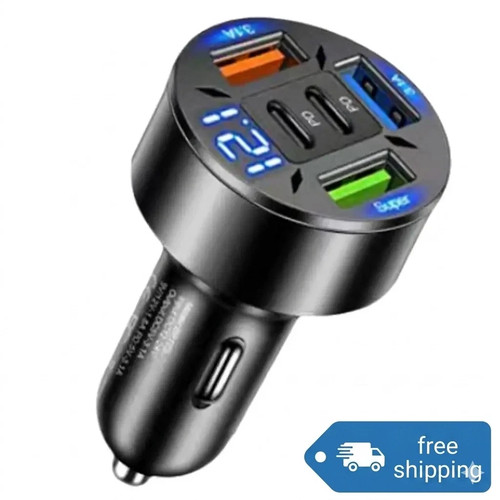 Fast car charger 66w quad - charger, pd